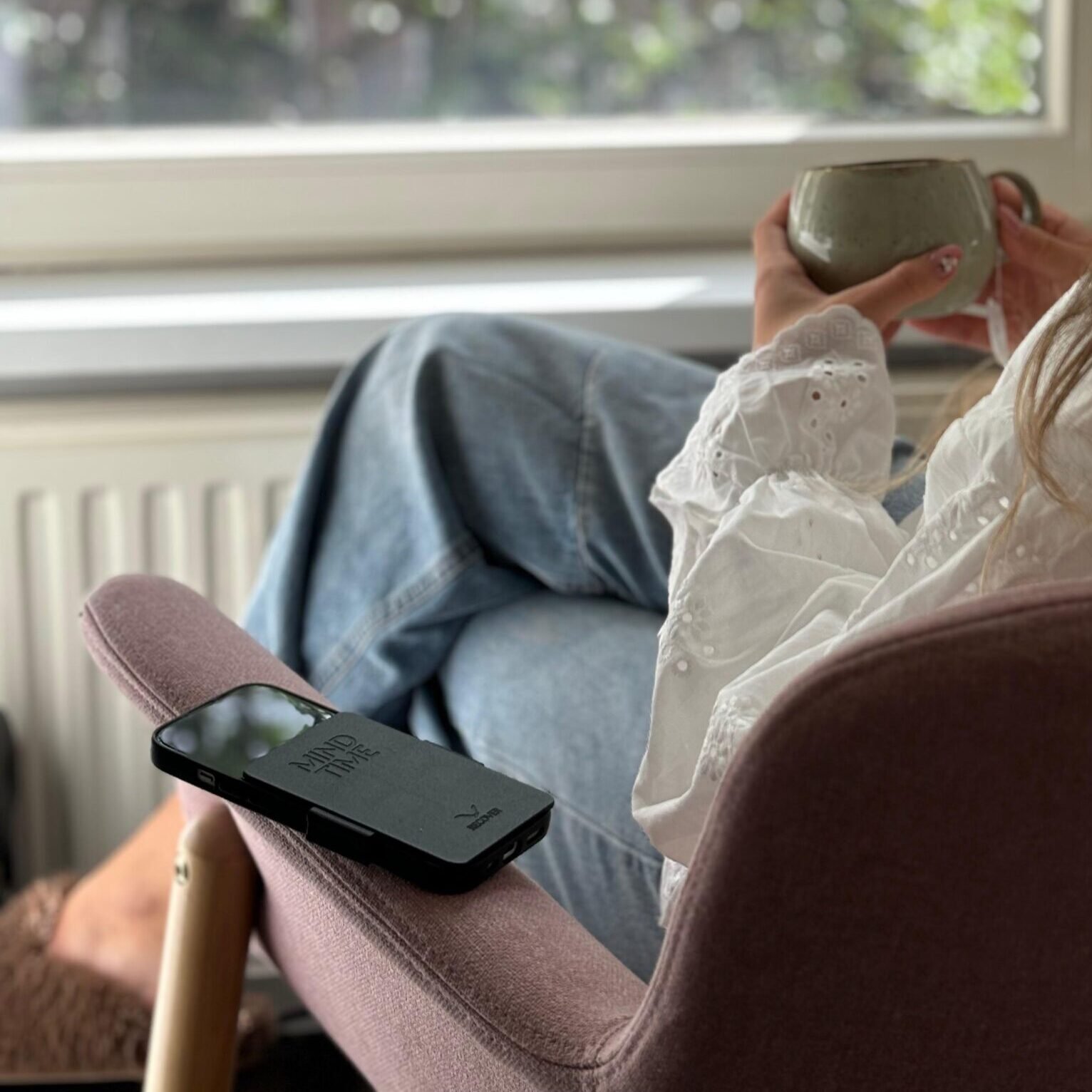 ReCover set aside next to a coffee, deep work moment